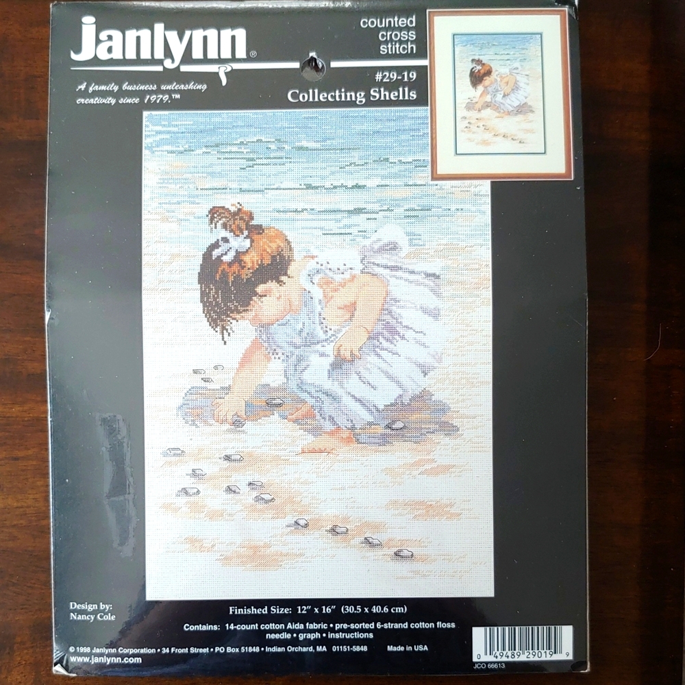 Janlynn Collecting Shells Cross Stitch Kit